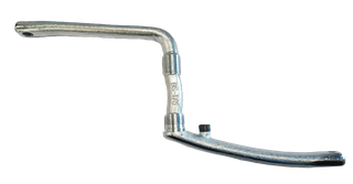 175mm - One Piece Crank With Pivot - Chrome Plated Steel, Silver