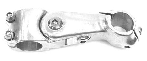 Ahead Stem  --  105mm Ext, 0-50 Degree, 28.6mm Dia., 25.4mm BB, Polished Silver