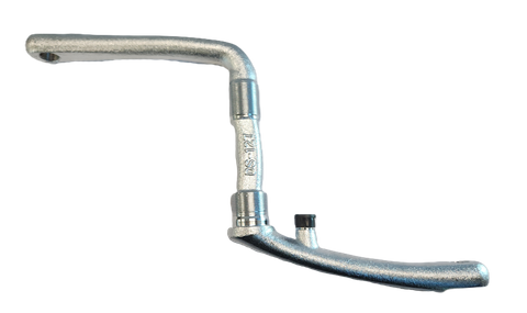 127mm - One Piece Crank With Pivot - Steel, Silver
