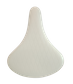 250 x 190mm Ladies Saddle, Retro - Vinyl Quilted Top, Coils, White, Clamp Included