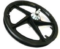 PLASTIC WHEEL  20" Rear, 110mm O.L.D Freewheel, BLACK