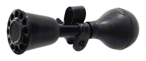 AIR HORN - 15cm Long, BIKES Up!, BLACK  With Black Rubber Bulb