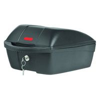 BASKET - Rear Trunk, FIXED, Convenient Built-In Handle, Lockable, Weather Proof, Black, 38cm x 22cm x 15-19cm fix to rear rack same as securing basket (Q/R mount NOT included)