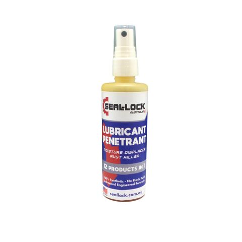 Lubricant/Penetrant. 100ml spray bottle,  Seal Lock penetrates solid rust, freeing up nuts and bolts, cables and chains. It creates a barrier, stopping rust and leaving a dry dust free surface