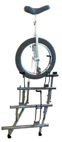 DISPLAY STAND - Holds 4 Unicycles, POWDER COATED BLACK