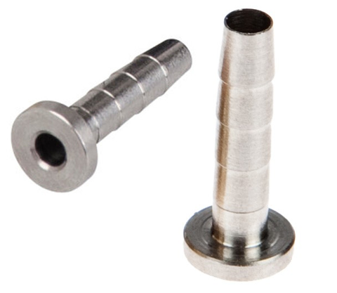 HYDRAULIC HOSE FITTINGS - Stainless Steel Insert for Shimano (BH90) 5mm hose, dia 2.1 x 4.6 x 11.2mm, Packing 10 pces Zip bag
