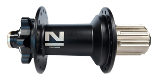 Hub, Novatec Rear, MTB Disc, 32H, 12mm Thru axle, 150mm Black, W/o Axle. 8-11Spd  (E440 Body)