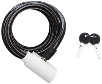 Lock, Cable, 12mm x 1850mm, key lock,  LUMA No1 lock brand in Spain( No Mounting Bracket)