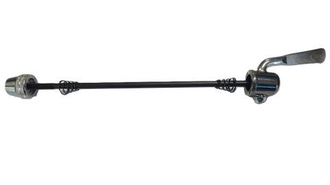 195mm - Rear Q/R Steel Silver Skewer - Not Safe For Disc Brakes