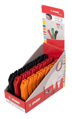 Unior Tyre Levers, 27 sets, mutli colours, display box 626988 Professional Bicycle Tool, quality guaranteed