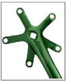 A Special offer  CRANK SET  170mm Crank, 130 BCD, Uses 103mm BB, Left & Right, Single Speed, Alloy  GREEN