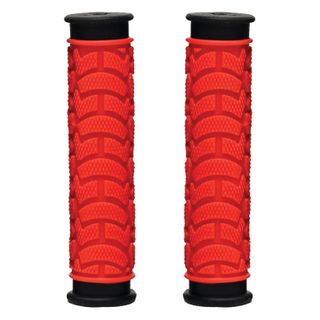 GRIPS - Dual Density MTB Grips, Clossed End. 130mm RED  - Oxford Product