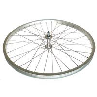 WHEEL - 24" JETSET Ano 36H Alloy Rim A/v, Nutted Alloy Hub, Mach 1 Spokes, FRONT.  ALL SILVER