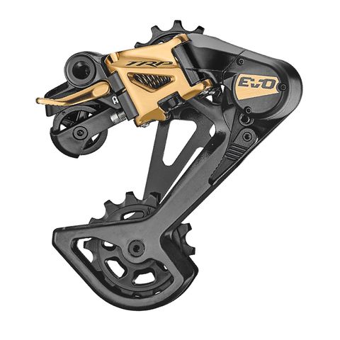 TRP Rear derailleur RD-M9050-L EVO, 12 speed, High polished gold, 52T Max, Long cage w/ clutch