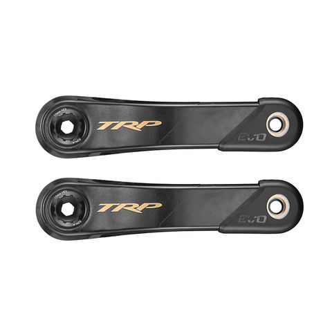 TRP Crank CK-9050 EVO Carbon Fiber Crank, 170mm Length Cinch compatible interface/ 68 & 73,  Black / Gold