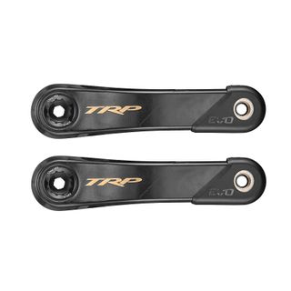TRP Crank CK-9050 EVO Carbon Fiber Crank, 170mm Length Cinch compatible interface/ 68 & 73,  Black / Gold