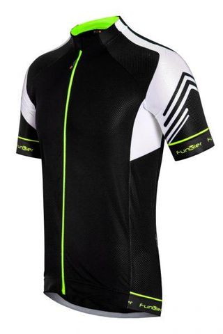 CLEARANCE  -  Jersey, MENS, FUNKIER  SORRENTO/Black short sleeve, full zip ,MEDIUM