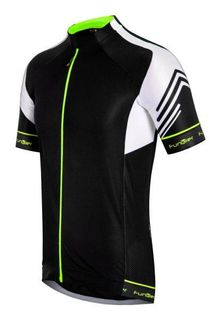 CLEARANCE  -  Jersey, MENS, FUNKIER  SORRENTO/Black short sleeve, full zip ,MEDIUM