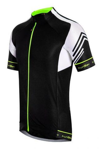 CLEARANCE  -  Jersey, MENS,  FUNKIER  SORRENTO/Black short sleeve, full zip ,LARGE