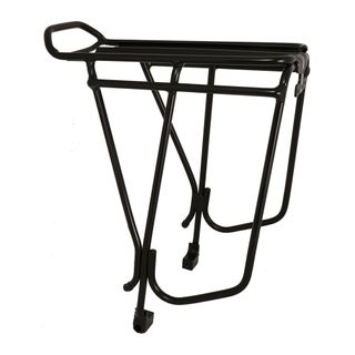 Oxford Alloy Luggage Carrier Rack, Disc Compatible, Fits 26"-29" Wheels, Integrated splash plate, Black - Oxford Product