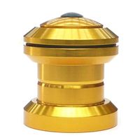 Ahead set, alloy, 1-1/8, threadless,  alloy top cap, GOLD 1-1/8" x 34 x 30- OD 41.8 x 45 x45.- ACB Sealed Bearing.