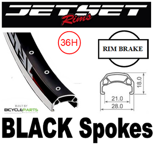 WHEEL - 26" Jetset CH-E213 36H P/j Black Rim,  8/11 SPEED Q/R (135mm OLD) Sealed Novatec Black Hub,  Mach 1 BLACK Spokes