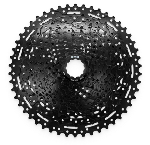 CASSETTE - 10 Speed, 11-50T, ED Black,  Quality KMC product,  Made In Taiwan (Hardened Steel)