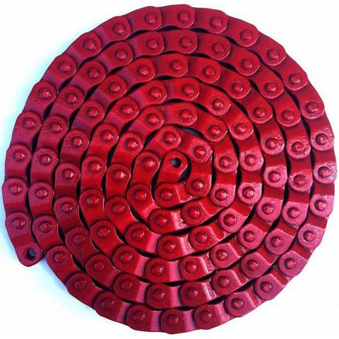 CHAIN - Half Link, 1/2 x 1/8 x 112L, Teflon Coated, RED (YBN MK-918)
