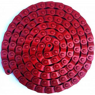 CHAIN - Half Link, 1/2 x 1/8 x 112L, Teflon Coated, RED (YBN MK-918)