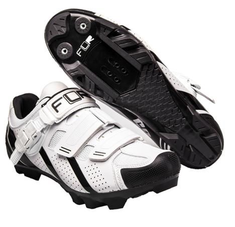 CLEARANCE        SPECIAL PRICING    SHOES, F-65-III, FLR, MTB Shoes, M250 outsole, Clip & Velcro Laces, Size 37, WHITE