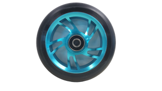 Scooter Wheel, Alloy, 110mm incl abec-9 bearing, AQUA core, Sensational NEW DISPLAYpackaging !