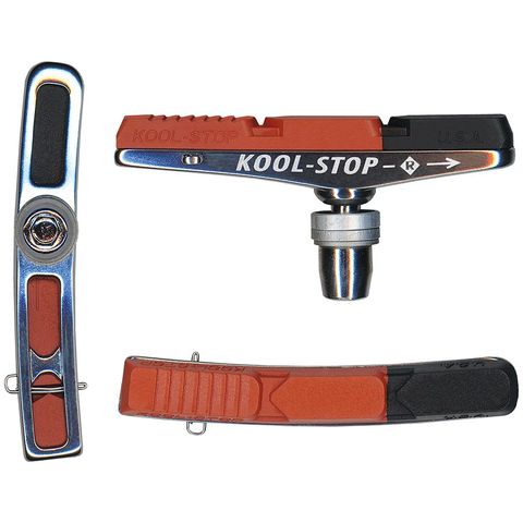 BRAKE PADS - KOOL STOP  V2 HOLDER THREADED V2 DUAL INSERT