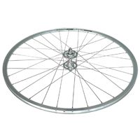 WHEEL  700c Alex R-450 Silver D/w Alloy Rim, Front Siler Novatec Sealed Track Hub (Nutted) , Silver Mach 1 Spokes .