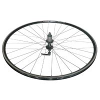 WHEEL  29er/700c  Alex DA-22 D/W Alloy Rim, 8/10 Speed Alloy Cassette Q/R Hub, Mach 1 Spokes, REAR.  BLACK with SILVER Spokes   (Matching Front 95143)