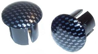 Bar End Plugs, 19-21mm, Carbon Look, Pair