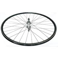 WHEEL  29er/700c  DA-22 D/W Rim W/Me,  Alloy Multispeed Screw on Q/R Hub, Mach 1 Spokes, REAR.  SILVER with BLACK Rim