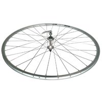 WHEEL  29er/700c  R450 D/W 32h Rim, All Alloy, Q/R Joytech Hub, Mach 1 Spokes, FRONT.  ALL SILVER