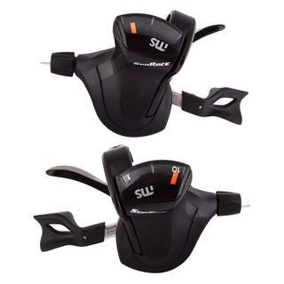 SHIFTER - Trigger Dual Lever Set (R10 Speed & L2 Speed) , with gear display and stainless steel cable, Sunrace, Black