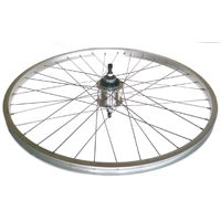 WHEEL - 26" JETSET S/w Silver Alloy Rim , 3 Speed FreeWheel  Sturmey Archer Alloy Hub , Silver Mach 1 Spokes .(Includes Shift Kit)