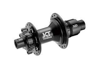 HUB "KT" Brand - REAR 102 POE 3.5 deg engagement  - 12 x 148mm BOOST 6-Bolt - 32H - Sealed Bearings - SRAM XD - ANOD Black - W/KT logo