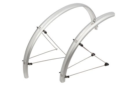 Incredible Value   26" F & R set, MUDGUARD STRONGLIGHT, MTB SILVER ALLOY Guards, CHROME stays - MUDGUARD 60mm, Quality STRONGLIGHT product, great hang sell packaging