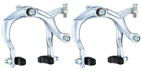 Caliper Brake Set,  68-89mm,  Alloy, Front AND Rear, Nutted,  Silver