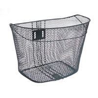 BASKET - Front Mesh, Fixed Fittings, L 34cm x W 25cm x H 25cm, Black