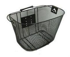 Front Basket, fixed angle QR, BLACK