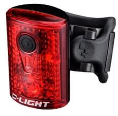 LIGHT - "Super Compact" USB Rear Red Light, 3 LED, D-light Display Box, RED,