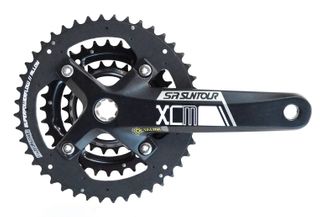 CHAINWHEEL SET for OCTALINK B/B - 170mm x 44T/32T/22T 3 x 9spd. SR Suntour XCM-T424, Black