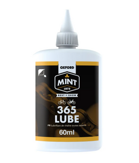 A NEW ITEM - Oxford Mint 365 Lube 60ml, Biodegradeable lubricant, specially formulated lubricant to perform in dusty or wet conditions 24/7