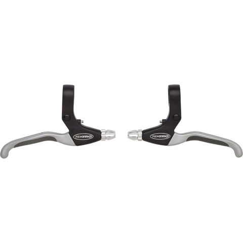 Tektro Brake Levers, CL-530TS 4-Finger Black with silver blade, for V-brake "Ergonomic Lever" (Pair) Quality TEKTRO product, for use with Twist shifters