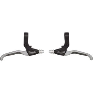 Tektro Brake Levers, CL-530TS 4-Finger Black with silver blade, for V-brake "Ergonomic Lever" (Pair) Quality TEKTRO product, for use with Twist shifters
