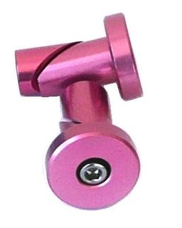 **Handlebar end caps, alloy CNC, Dia 17mm-18mm, anodized PINK